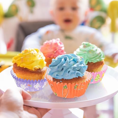 600 Pack Easter Cupcake Liners Baking Cups Standard Size Muffin Liners for Easter Spring Birthday Party Candy Cake Decorations Supplies(12 Styles)