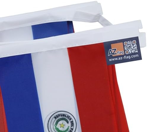 AZ FLAG Paraguay Bunting 20 ft 20 flags Light Polyester