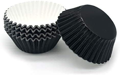Standard Black Foil Cupcake Liners Muffin Baking Cups for Party and More, 100-Count