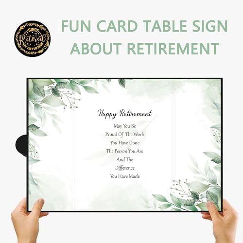 Holkcog Retirement Decorations Watercolor Leaf Retirement Signature Book