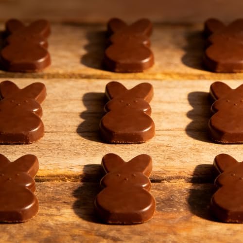 Easter Silicone Molds for Chocolate, 6-Cavity Bunny Shape Chocolate Molds Cute 3D Rabbit Baking Supplies for DIY Cake Decoration, Chocolate, Candy, Jello, Pastry, Muffin, Bread, Ice Cube