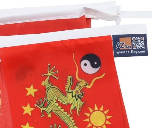 AZ FLAG Imperial China New Bunting 20 ft 20 flags Light Polyester