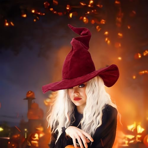 Ibeauti Wizard Hat for Adult Halloween Costume Witch Hat Cosplay Accessory