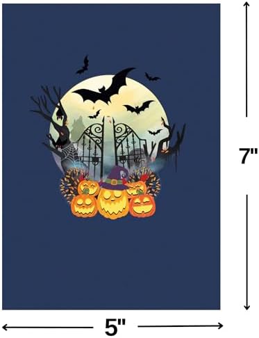 Paper Love Halloween Card | 3D Pop-Up Haunted House Greeting Card for Kids, Adults, or Spooky Friends | 5" x 7" w/Envelope & Note Tag