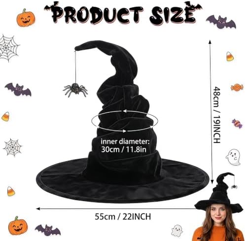 Kendane Halloween Decorations Witch Hat,Cosplay Costume Hat for Party Decor
