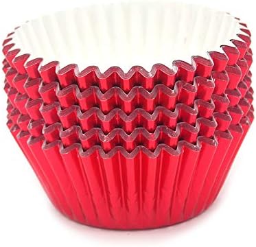 Standard Red Foil Cupcake Liners Muffin Baking Cups for Party and More, 100-Count