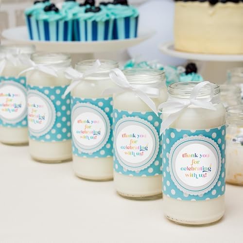 Mobiusea Creation Vibrant Colorful Design Thank You Labels 2 inch 60pcs