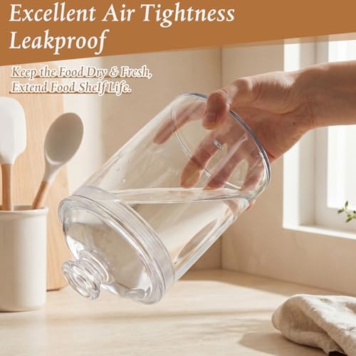Suclain 4 Pack Acrylic Cookie Candy Jar with Lid, 14oz,24oz,34oz,50oz