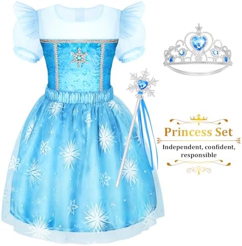 LIMIROLER Princess Dress Up Clothes for Little Girl Role Play Costume Gift Set Princess Dress Up Toys for Toddler Girls
