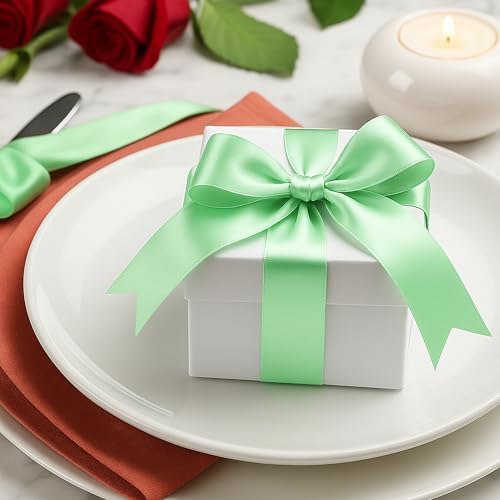 30 Yards 1 1/2 in Apple Green Ribbon for Easter Christmas Gift Wrapping