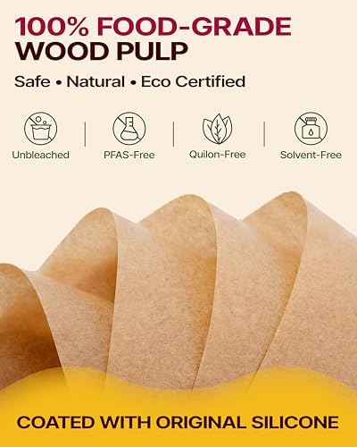 Katbite Tulip Cupcake Liners 200PCS, Standard Size Muffin Baking Cups Brown