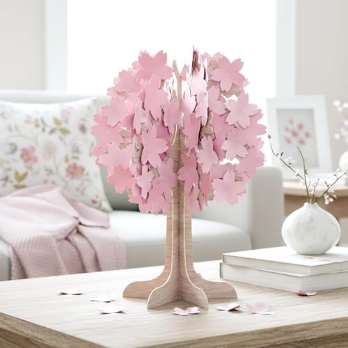 Cheerland Cherry Blossom Tree of Life Centerpiece 3D Table Decor Pink Sakura Tree for Japanese Party Supplies Spring Floral Flower Paper Tree Classroom Office Wedding Table Centerpiece Decorations
