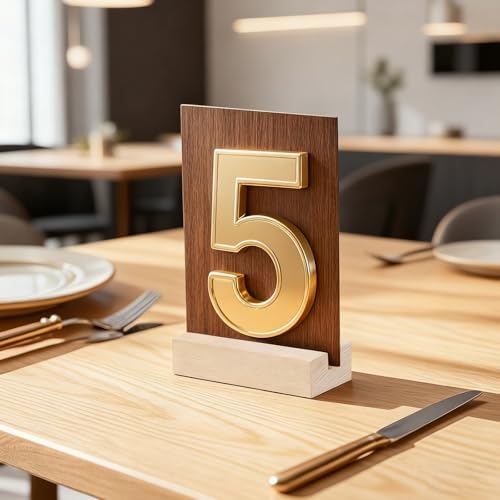 15 pcs Wood Table Number Holders,Wooden Place Card Holders