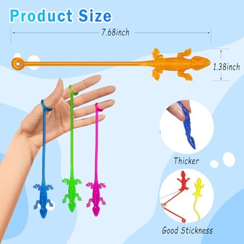 Sticky Hands Bulk 36PCS Kids Party Favors Lizard Shape Stretchy Sticky Hand