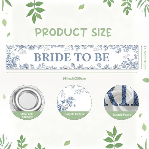 Blue Bride To Be Happily Ever After Bridal Shower Wedding Banner