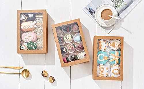 50PCS Brown Chocolate Covered Strawberries Boxes 10x7x2.5