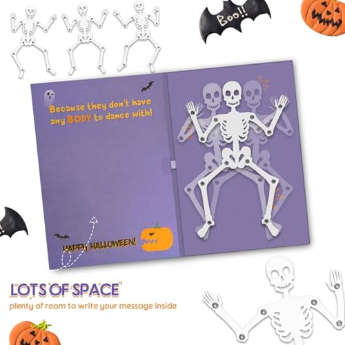 Funny Dancing Skeleton Halloween Card with Joke – Hilarious Musical Greeting for Friends, Husband, Her, Him, Men, WomenGrandpa, Grandma, Mom, Dad, Aunt, Uncle