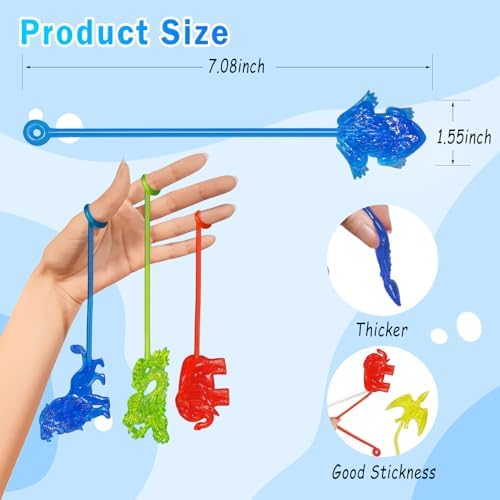 Sticky Hands Bulk 36 PCS Kids Party Favors Animal & Dinosaur Sticky Hand