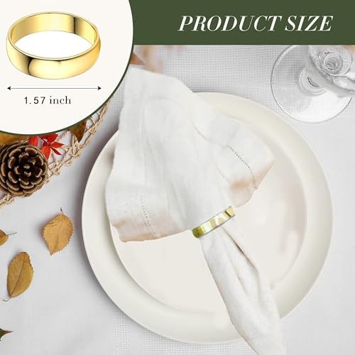 Gold Napkin Rings-20 Pcs Stainless Steel Napkin Rings