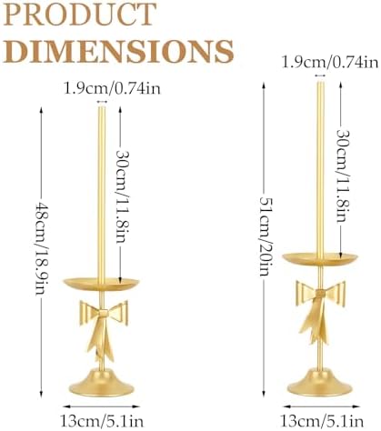 AIM & GGKK Gold Bow Donut Stand, 2 Pieces Metal Donut Display Stand Set for Wedding Birthday Party Dessert Table Decorations, Elegant Gold Bow Design Tower Holder for Donuts Bagels, Party Supplies