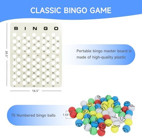 GSE Professional Bingo Game Set for Adults Large Groups, (Black Cage)