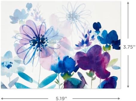 Hallmark Blank Cards with Envelopes, Assorted 48-Pack (Painted Flowers)