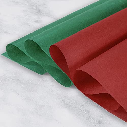 IM Customization Red and Green Christmas Tissue Paper - 30 Sheets - 20 x 26 Inches - Gift Wrap, Crafts, Decorations