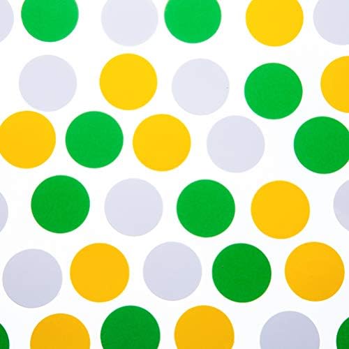 MOWO Yellow, Green and White Confetti Table Decoration, 1.2 inch, 200pc