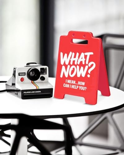 Funny Office Desk Decor Sign Humorous What Now Desk Sign