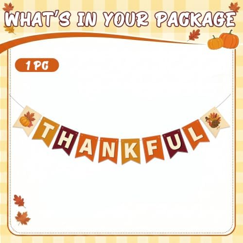 Thankful Banner Thanksgiving Party Decorations