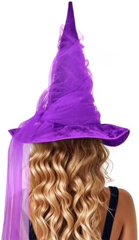 HOMELEX Witch Hat for Women, Adult Halloween Costume Hat