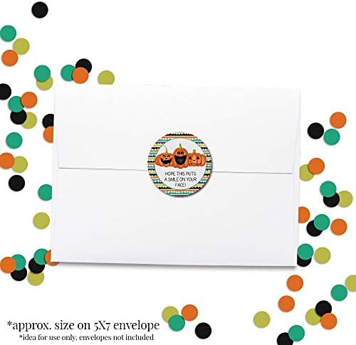 Halloween Customer Appreciation Stickers, Jack O Lantern Stickers, 60 Pack 1.5 Inch Round Labels for Small Business Orders, Boxes, Bags & Envelopes by Amanda Creation, Halloween Theme