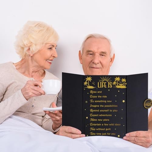 Roetyce Retirement Party Decorations, Black Gold Retirement Guest Book
