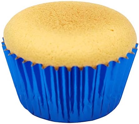 Standard Blue Foil Cupcake Liners Muffin Baking Cups for Party and More, 100-Count