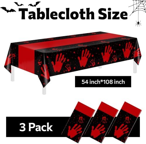 Childom 3 Pack Halloween Tablecloth Rectangle Table,Halloween Decorations
