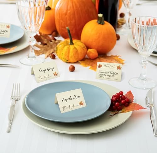 100 Thanksgiving Place Cards Fall Gratitude Harvest Tent Name Card