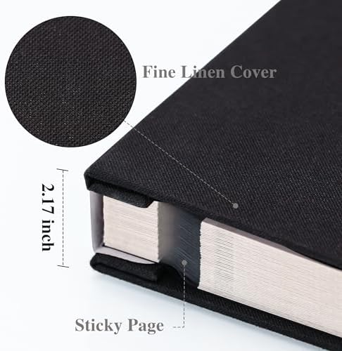 Vienrose Photo Album Self Adhesive 13x12.6 for 600 Photos Linen Scrapbook 120 Pages
