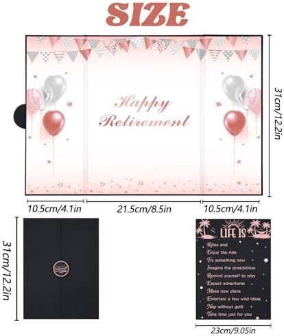 Roetyce Retirement Party Decorations, Rose Gold Happy Retirement Guest Book