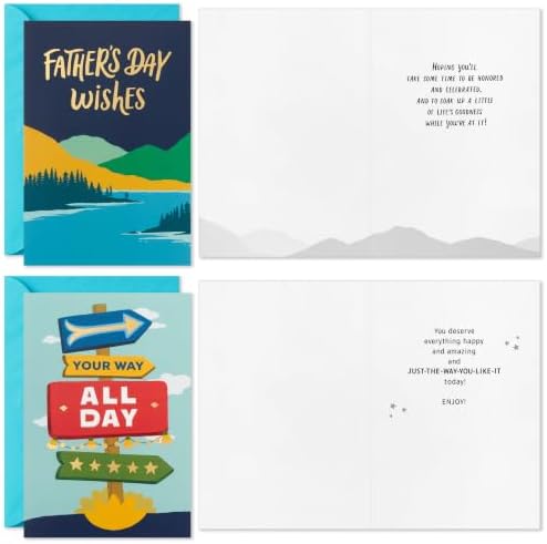 Hallmark Fathers Day Card Assortment (24 Cards with Envelopes, 6 Designs)