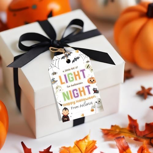 Aukolass 50pcs Halloween Glow Stick Holder Tags (Light)