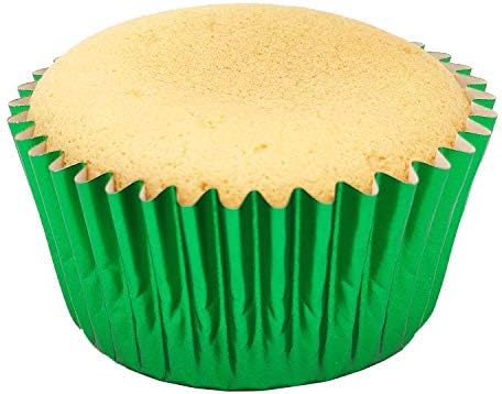 Standard Green Foil Cupcake Liners Muffin Baking Cups for Party and More, 100-Count