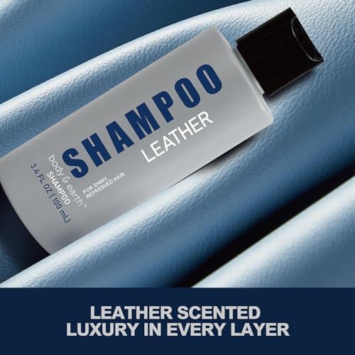 Body & Earth 3pc Leather Gifts for Men Spa Gifts Bath Set for Man