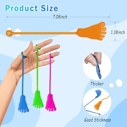 Sticky Hands Bulk 48 PCS Kids Party Favors Foot Shape Stretchy Sticky Hand