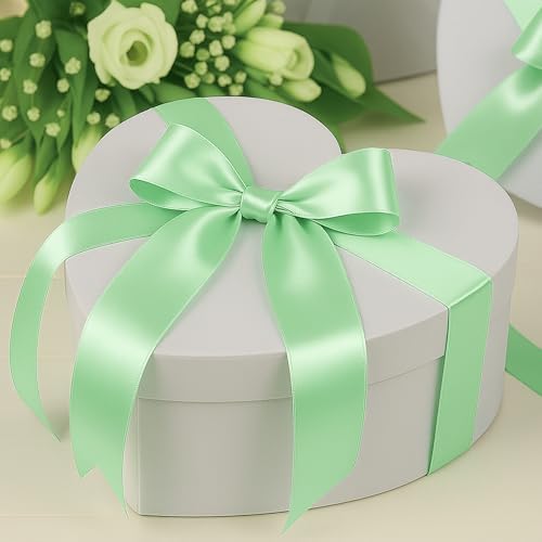 30 Yards 1 1/2 in Apple Green Ribbon for Easter Christmas Gift Wrapping