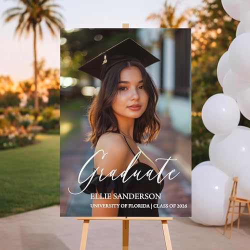 Personalized Graduation Party Welcome Sign with Photo, Grad Sign, Graduation Decorations Party, Class of 2026 Welcome Poster, High School Party Sign, Graduation Celebration Sign#8
