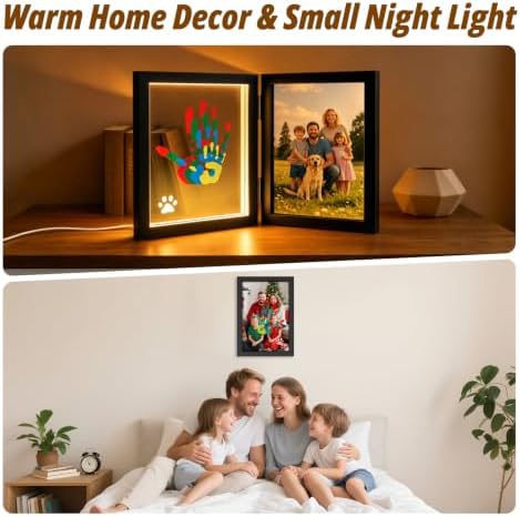 Sortnic Family Handprint Kit with Light for 4, DIY Baby First Halloween