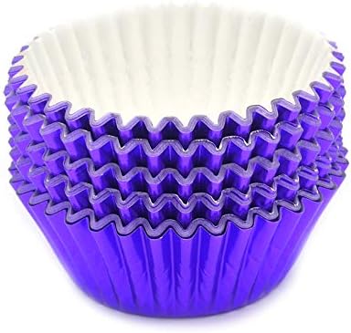 Standard Purple Foil Cupcake Liners Muffin Baking Cups for Party and More, 100-Count
