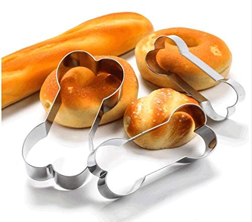 Dog Treats Cookie Cutters,Dog Bone Shape Cookie Cutters set Stainless Steel Biscuit Mold for Dog Cat Homemade Treats
