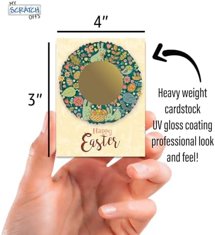 My Scratch Offs Spring Easter Wreath DIY Make Your Own Scratch Off Card Pack 20 Cards and 20 Scratch Off Stickers