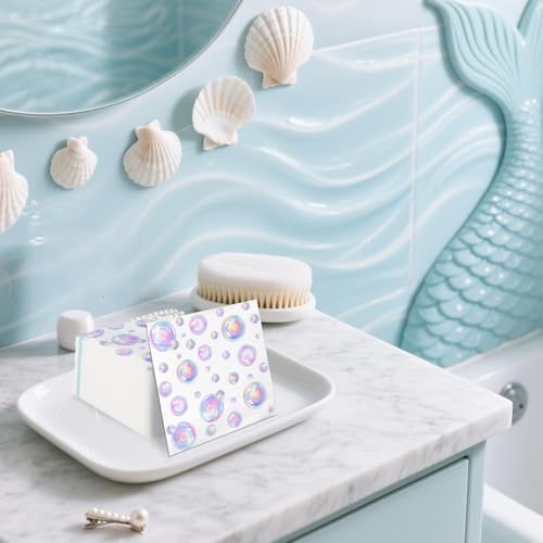 Bubbles Paper Napkins - 50Pcs, 2Ply, 6.5 × 6.5 Inches